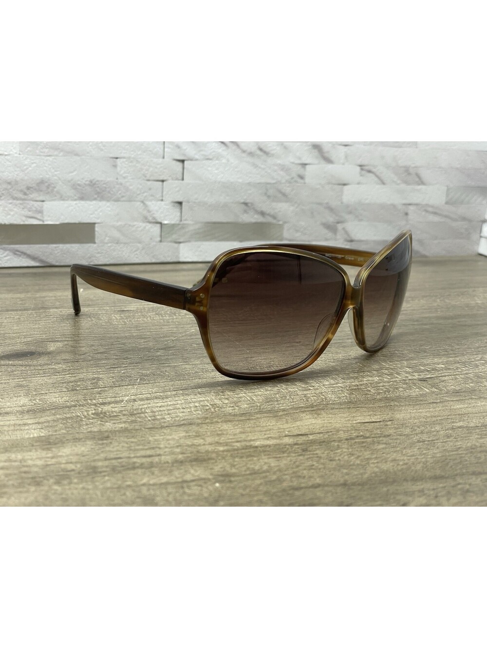 OLIVER PEOPLES CRAVE SYC 64[]11-135 OVERSIZED BROWN SUNGLASSES JAPAN FRAME ONLY